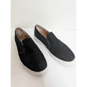 Vionic 356 Midi Black Suede Slip On Sneaker Shoes Women's Comfort 7.5 Loafer